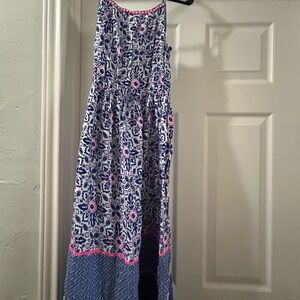 Cherokee Blue and Pink Patterned Dress